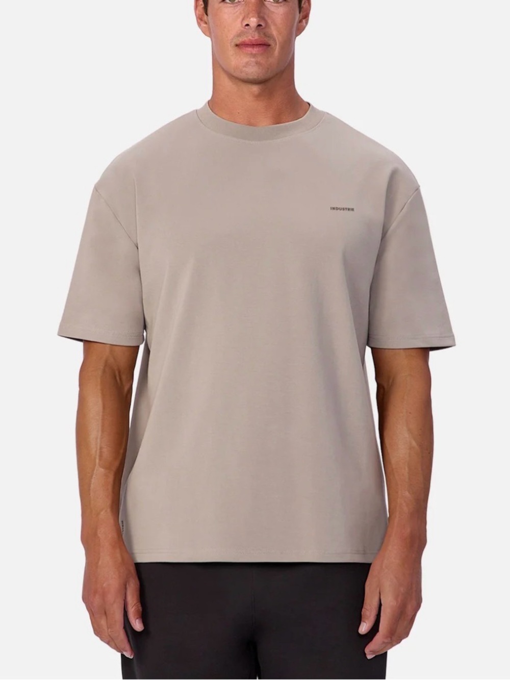 Industrie Australia Clothing Short Sleeve Crewneck Tee in Rhino Color